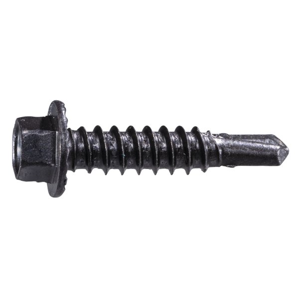Midwest Fastener Self-Drilling Screw, #12 x 1 in, Brown Ruspert Steel Hex Head Hex Drive, 100 PK 54502